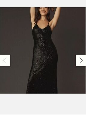 Black SEQUIN Halter Dress